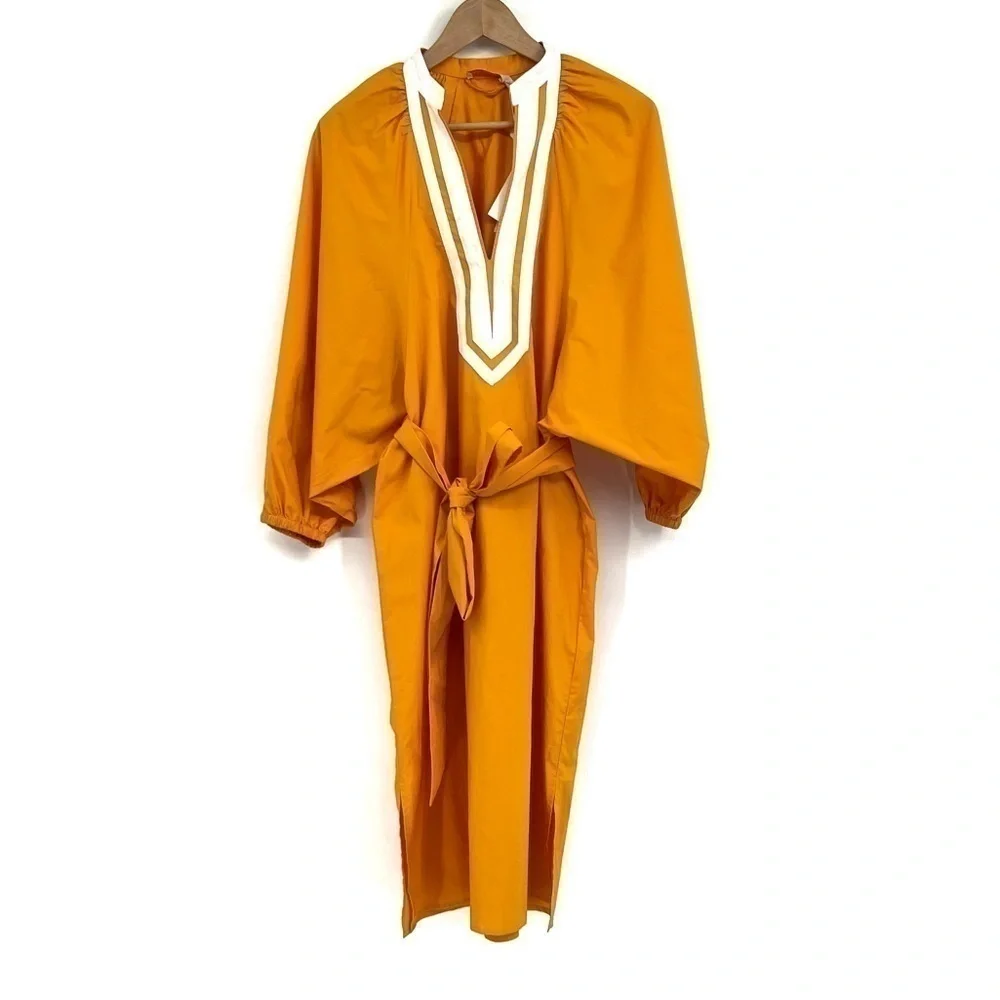 Tory Burch Puffed Sleeve Tunic Dress Vine Orange NWT Tory Burch SMALL NEW DRESS